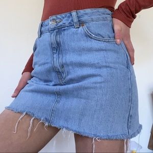 Topshop Moto Denim Mini Skirt